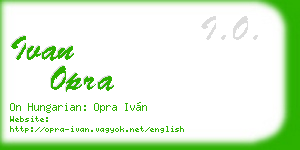 ivan opra business card