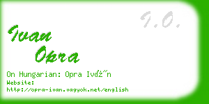 ivan opra business card